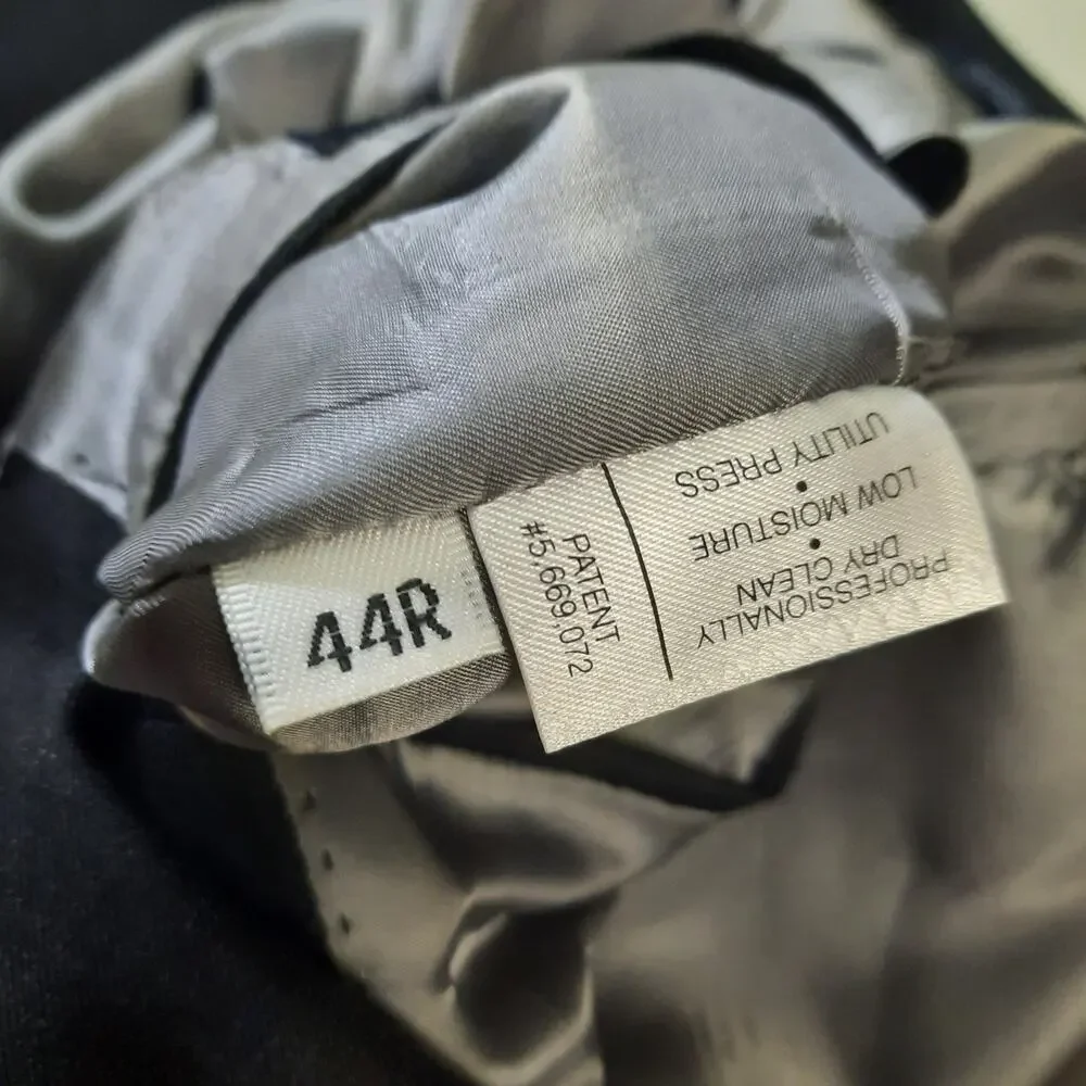 44R Blazer Gray Wool 2 Button Mens 2XL 48